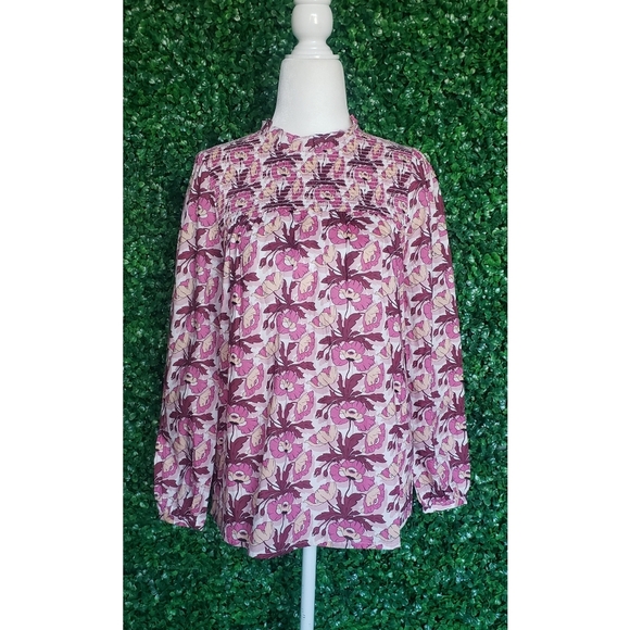 29. J.Crew Smocked button-back top in Liberty® Butterfield Poppy organic cotton - Picture 3 of 5